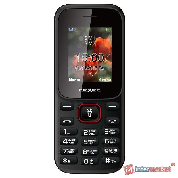 Мобильный телефон Texet TM-128, черно-красный